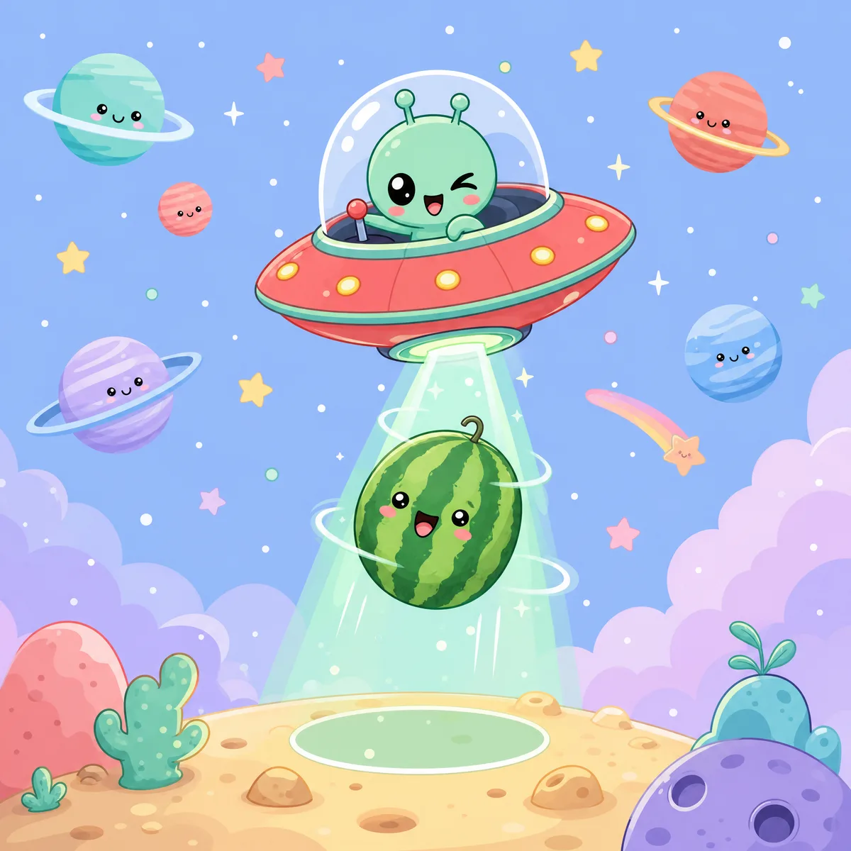 404页面未找到可爱外星人插画