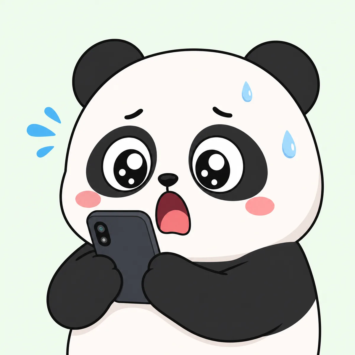 震惊熊猫看手机表情包网络热图